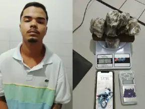 PM prende jovem suspeito por tráfico de drogas no distrito de Itabatã, em Mucuri